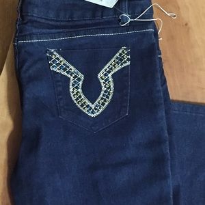 Jeans Dark Wash Skinny With Pocket Detailing